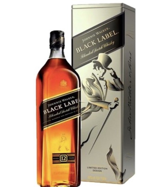 JOHNNIE WALKER BLACK LABEL EN LATA