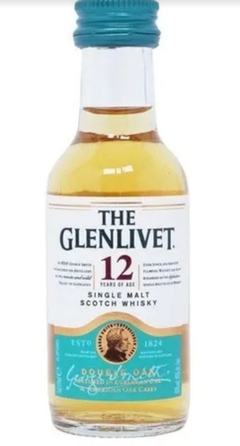 GLENLIVET 12 AÑOS 50 cc MINIATURA