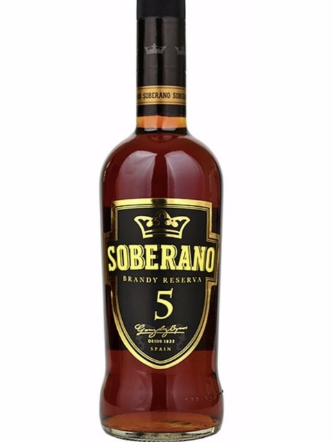 BRANDY SOBERANO RESERVA 5 AÑOS 700 cc