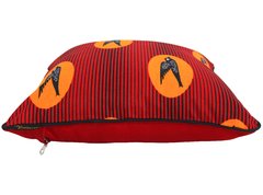 Capa de Almofada Andorinhas vermelho 45x45 - Algumas manchas - Ayo Moda Casa e Design