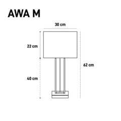 Luminária de Mesa AWA M - Fouta - com cúpula de 30cm na internet