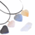 Collar Lovely CUARZO AZUL Piedra Natural Semipreciosa con Engarce en Plata + de REGALO Lazo Negro Colgante en internet