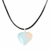 Collar Lovely LLUVIA DE ESTRELLAS Piedra Natural Semipreciosa con Engarce en Plata + de REGALO Lazo Negro Colgante
