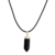 Imagen de Collar Brianna | CUARZO VERDE | Piedra Natural SEMIPRECIOSA con engarce en PLATA + de REGALO Lazo Negro Colgante