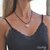Collar Lovely LLUVIA DE ESTRELLAS Piedra Natural Semipreciosa con Engarce en Plata + de REGALO Lazo Negro Colgante - comprar online