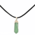 Collar Brianna | CUARZO CRISTAL | Piedra Natural SEMIPRECIOSA con engarce en PLATA + de REGALO Lazo Negro Colgante - Barlina Style
