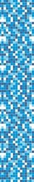 Papel de Parede Lavável Pastilhas Azuis e Brancas 3m - loja online