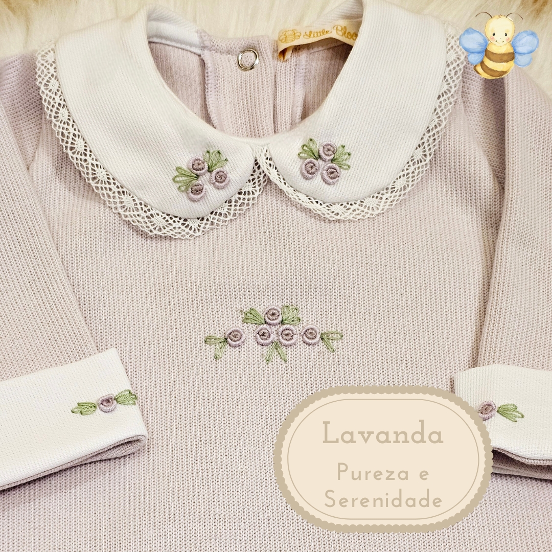 saída maternidade lavanda algodão pima