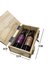 Caja 2 botellas color madera