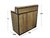 Mostrador hierro y madera con cajones y llave 1,2m x 1m x 50cm