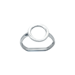 Anel de prata 925 com circulo vazado