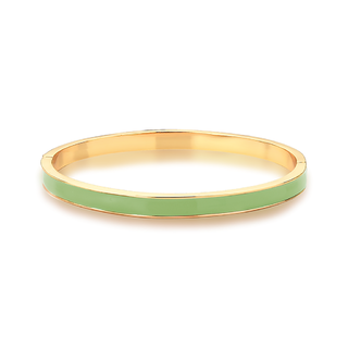Pulseira bracelete dourado esmaltado em verde folheado em ouro 18k