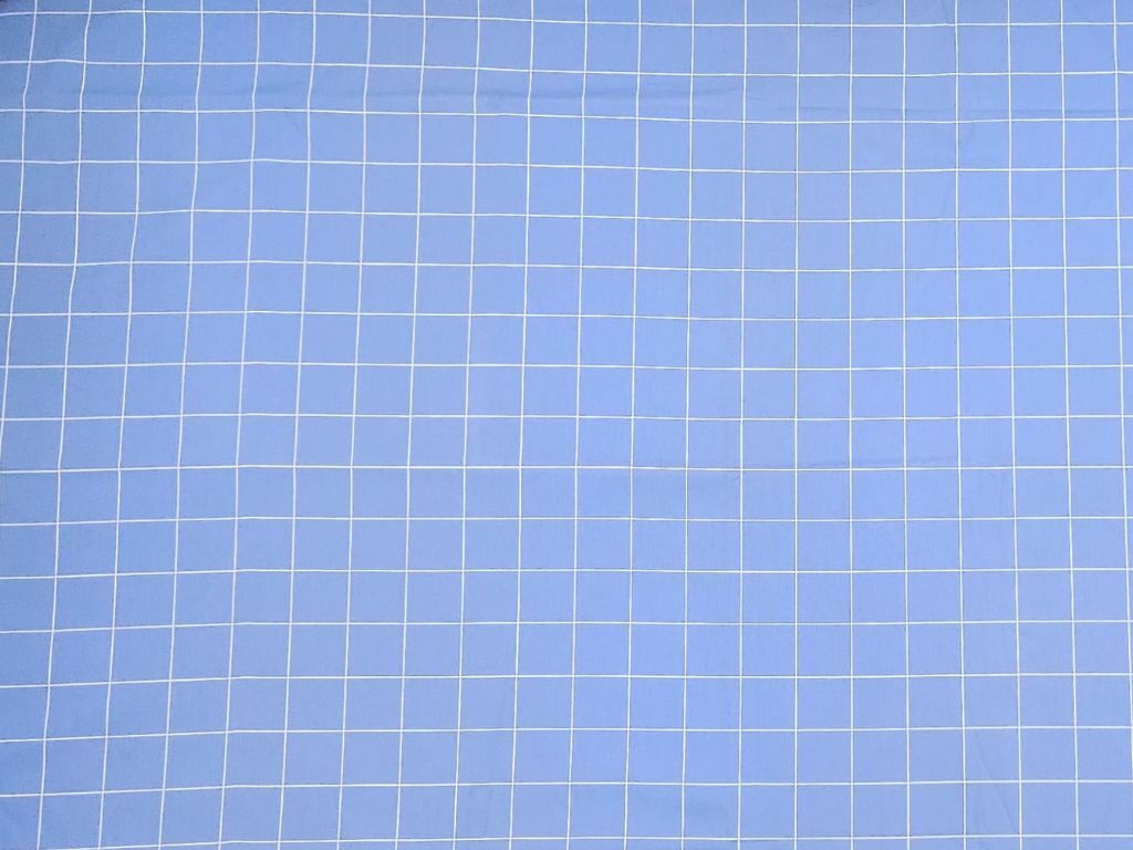Jogo de Cama Bolas Azul com Lençol de Elástico Quadriculado Grid