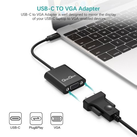 Cable Adaptador Conversor Usb C A Vga 1080p Macbook