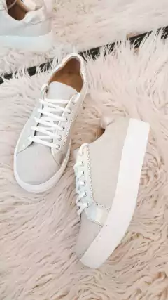 Zapatillas Shine oro blanco
