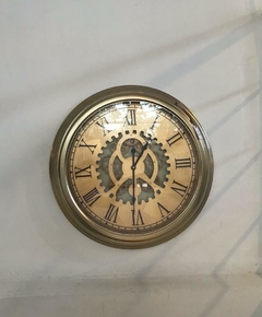 RELOJ DORADO DOBLE ENGRANAJE
