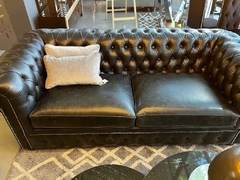 SILLON CHESTER CUERO 3 CUERPOS NEGRO - comprar online
