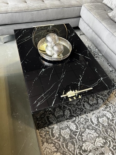 MESA RATONA ELEVABLE VIDRIO SIMIL MARQUINA - Le Chateau Diseño