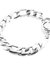 Pulsera figaro 3x1 con cierre san benito acero plateado