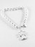 Pulsera soga con dije nena acero plateado