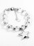 Pulsera cristal combinada con dije estrella acero