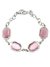 Pulsera con tres piedras rosa acero