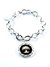 Pulsera con dije arbol de la vida con guarda griega acero plateado