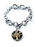 Pulsera con dije arbol de la vida dorado acero