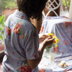 CAMISERO RAYADO CON FLORES
