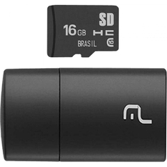 Pen Drive 16GB C/ Adaptador SD Micro SD Classe 10 MC162 Multilaser