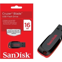 Pen Drive 16GB Sandisk Cruzer Blade SDCZ50 Preto na internet
