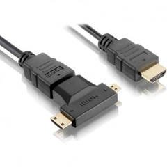 Cabo HDMI M x HDMI M 1.4V 1,8m C/ Adaptador Mini/Micro Elgin - comprar online