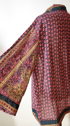 kimono curto em seda indiana - comprar online