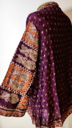 kimono curto em seda indiana na internet