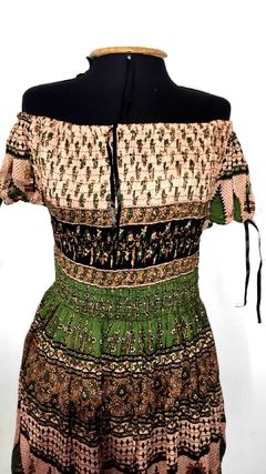 vestido indiano curto verde - comprar online