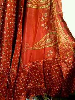 Vestido Seda Indiana longo vinho - Bela Índia Artigos Indianos