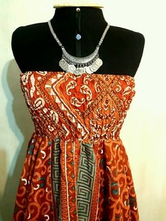 Vestido/saia seda indiana curta laranja - loja online