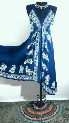 Vestido Indiano Batik azul royal - comprar online