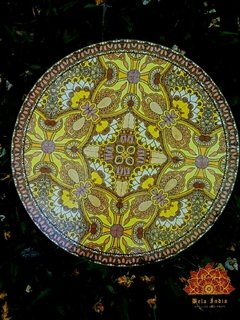 Mandala artesanal em mdf- Prosperidade