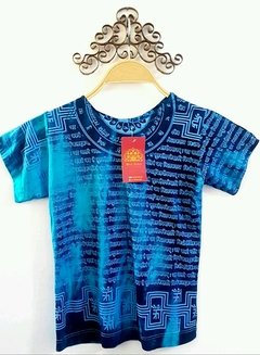 Camiseta indiana infantil azul