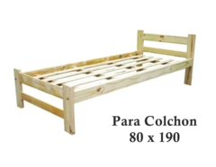 Cama de Pino Recta 1 plaza