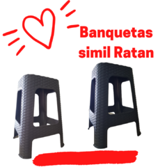 banqueta apilable simil ratan