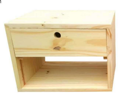 2 Mesas de Luz Flotantes Cajon y Estante - comprar online