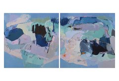 Díptico, 100 x 200 cm, Óleo sobre tela