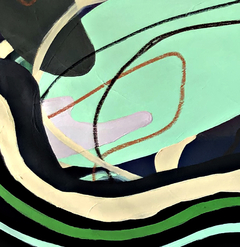 65 x 165 cm, Mixta sobre tela negra - comprar online
