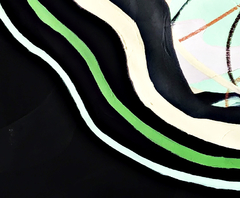 65 x 165 cm, Mixta sobre tela negra - OTTO Galería