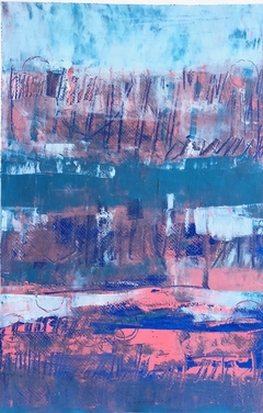 30 x 47 cm, Encáustica y óleo sobre papel