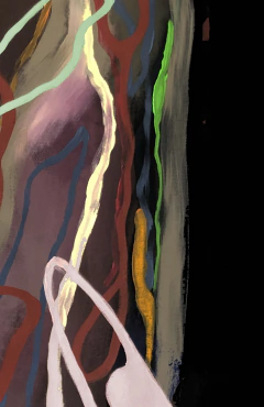 104 x 76 cm, Mixta sobre tela negra en internet