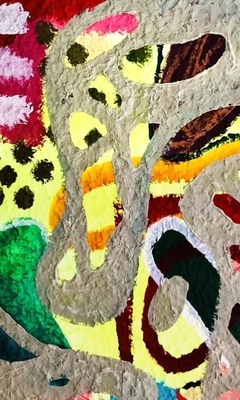 100 x 70 cm, Mixta sobre papel en internet