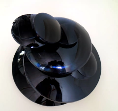 26 cm diám x 20 cm alto - Escultura vidrio pintado en internet